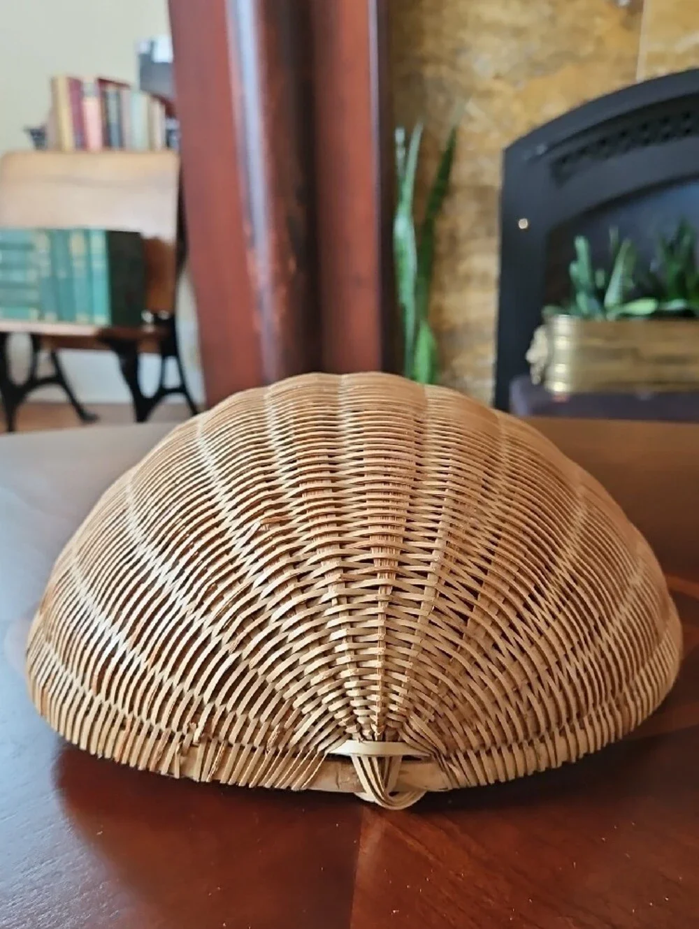 Vintage Handwoven Wicker Winnowing Basket - Harvest Scoop